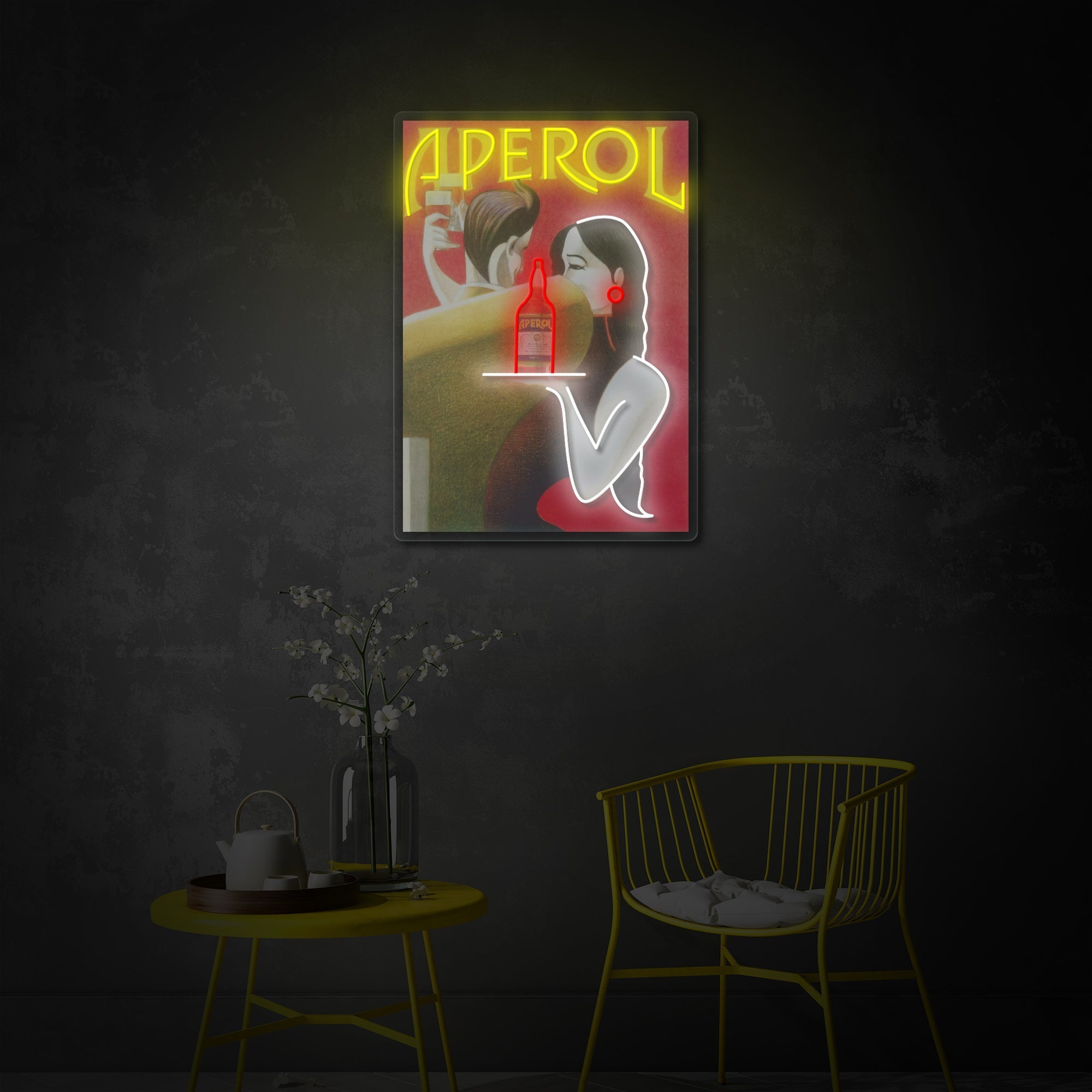 Aperol Poster LED Neon Sign | Bar Wall Art - MEON NEON