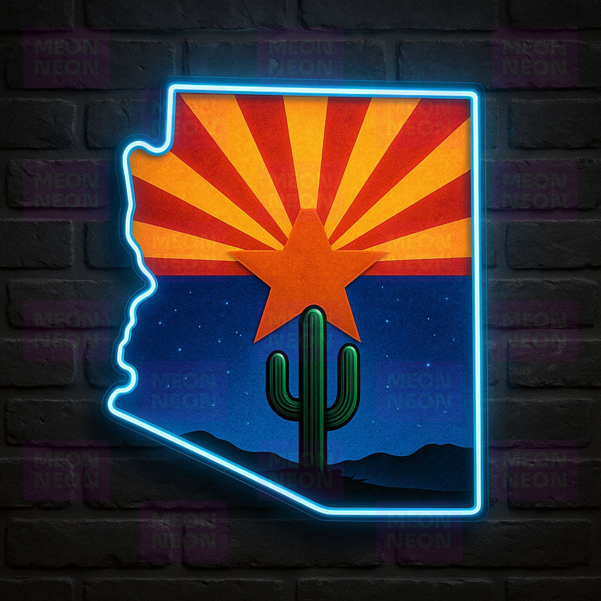 Arizona Pride - Modern State Flag Neon Sign - MEON NEON