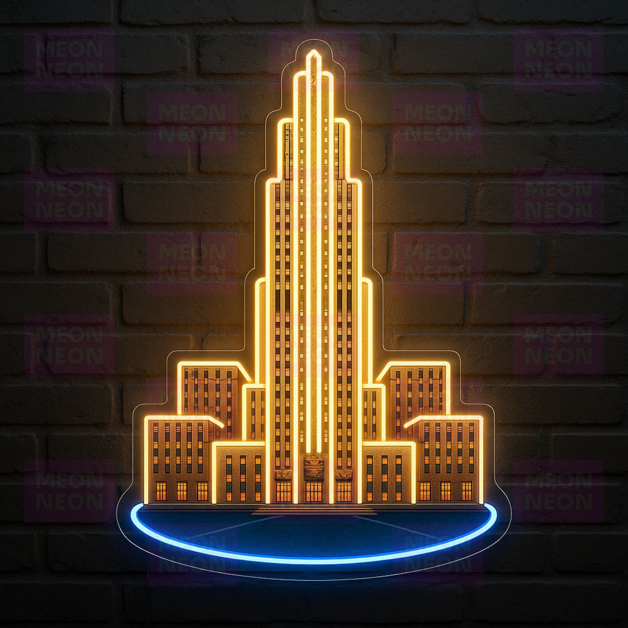 Art Deco Skyscraper Neon Sign - MEON NEON
