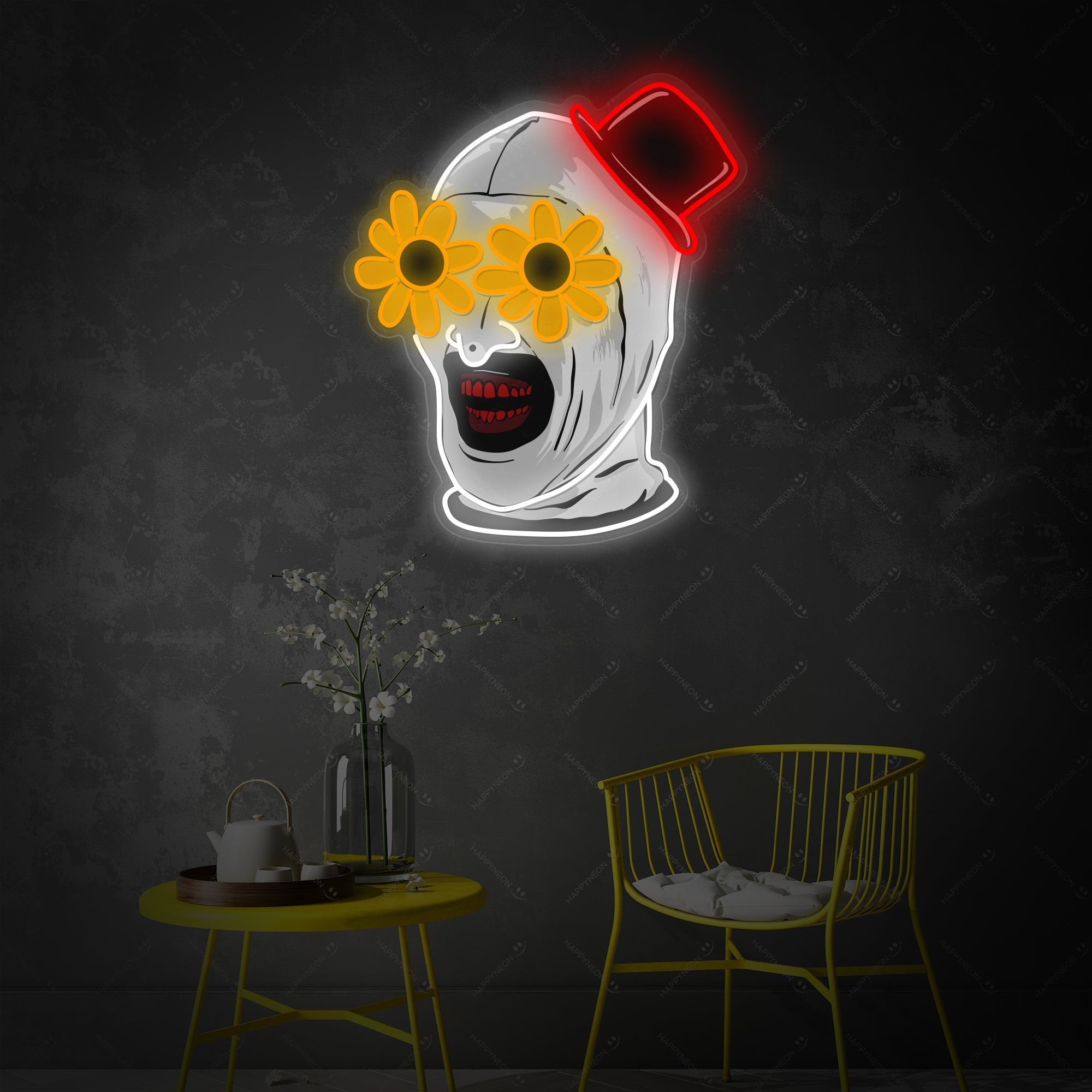 Art the Clown LED Neon Sign | Horror Pop Art Wall Decor - MEON NEON