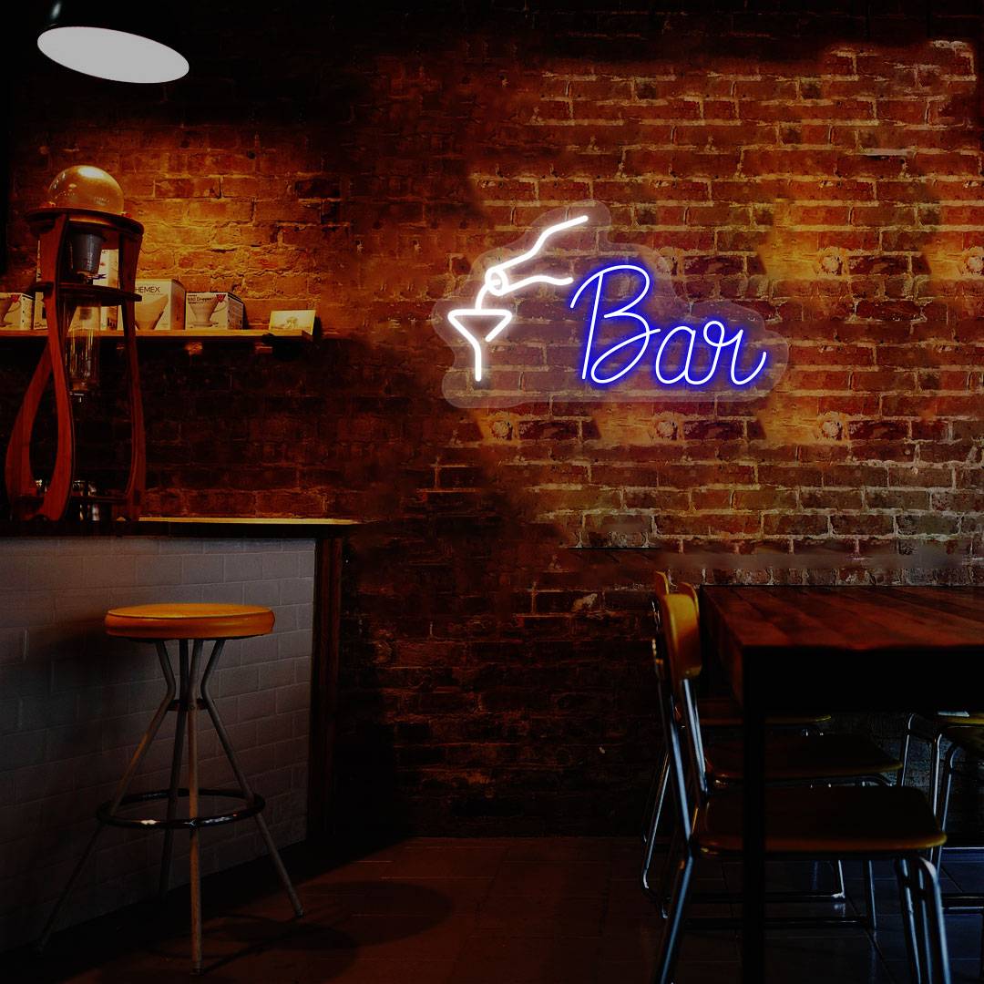 Bar Bottle Glass Neon Sign image 2