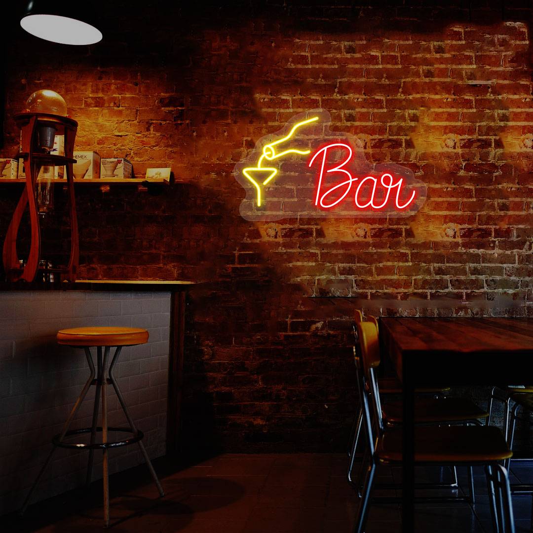 Bar Bottle Glass Neon Sign image 3