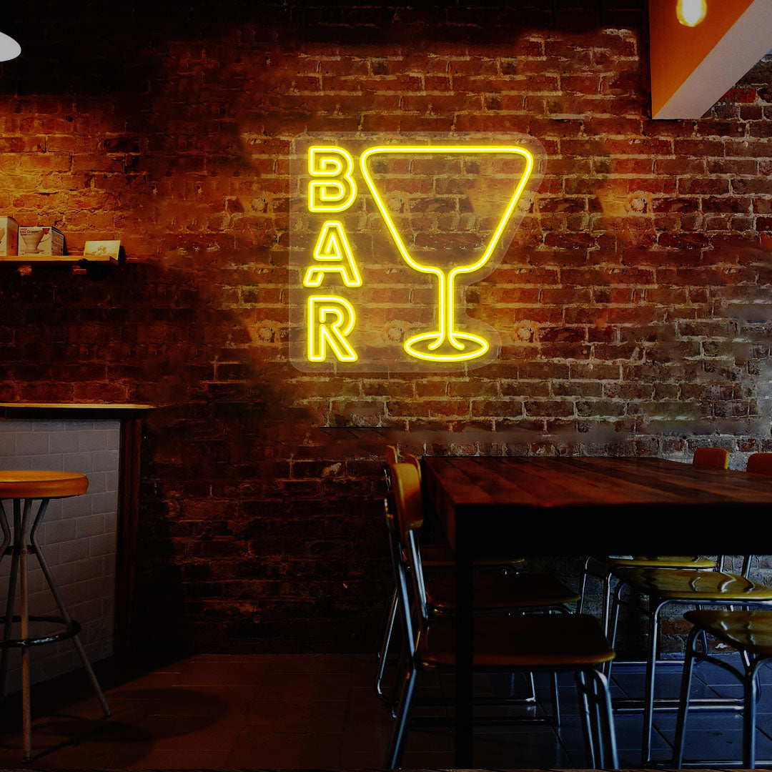 Bar and Glass Neon Sign image 0
