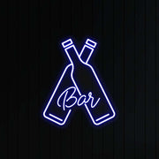 Beer Bottles With Bar Neon Sign image 0