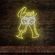 Beer Glass Multicolor Neon Sign image 0