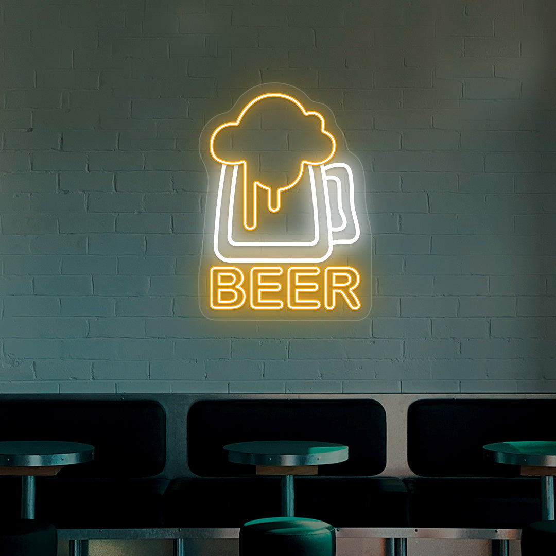 Beer Jug Neon Sign - Multicolor image 1