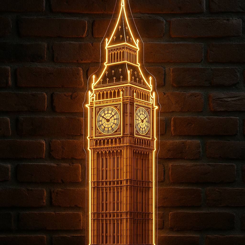 Big Ben Clock Tower LED Neon Sign