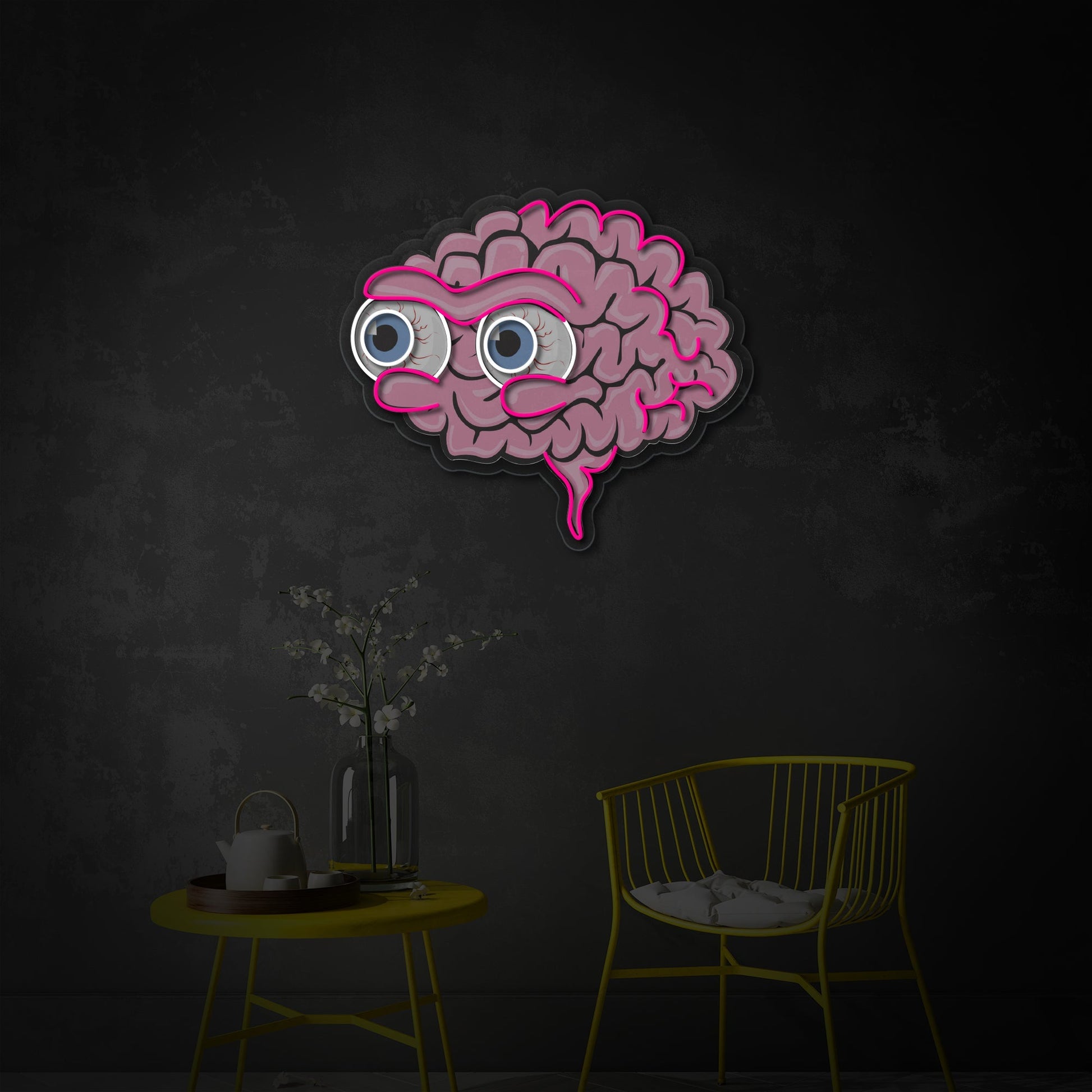 Brain Eye LED Neon Sign | Surreal Wall Art - MEON NEON