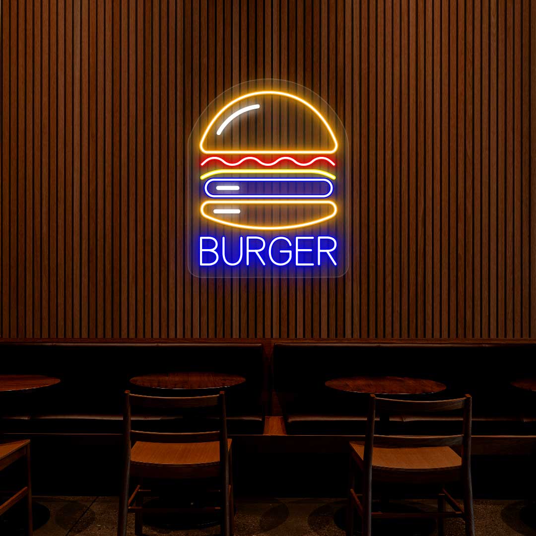 Burger Neon Sign - Multicolor image 3