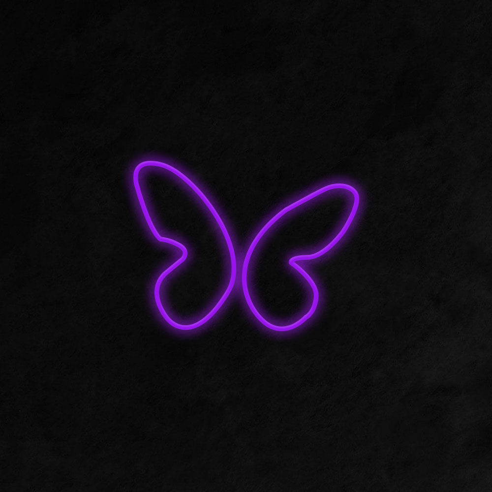 Butterfly LED Neon Sign in Purple