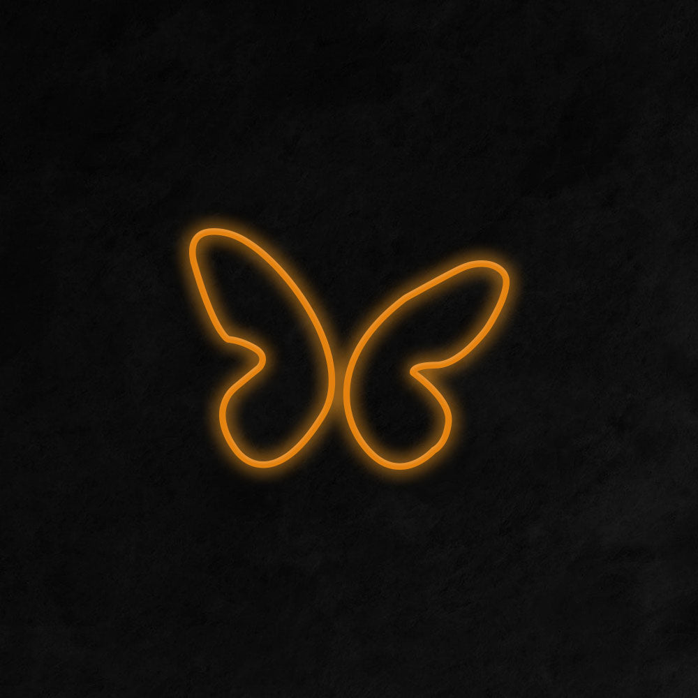 Butterfly LED Neon Sign in Orange
