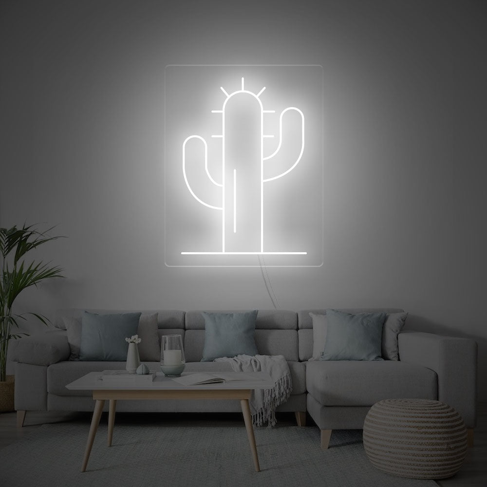 Cactus LED Neon Sign in Cool White