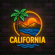 California Bear Republic State Neon Sign - MEON NEON