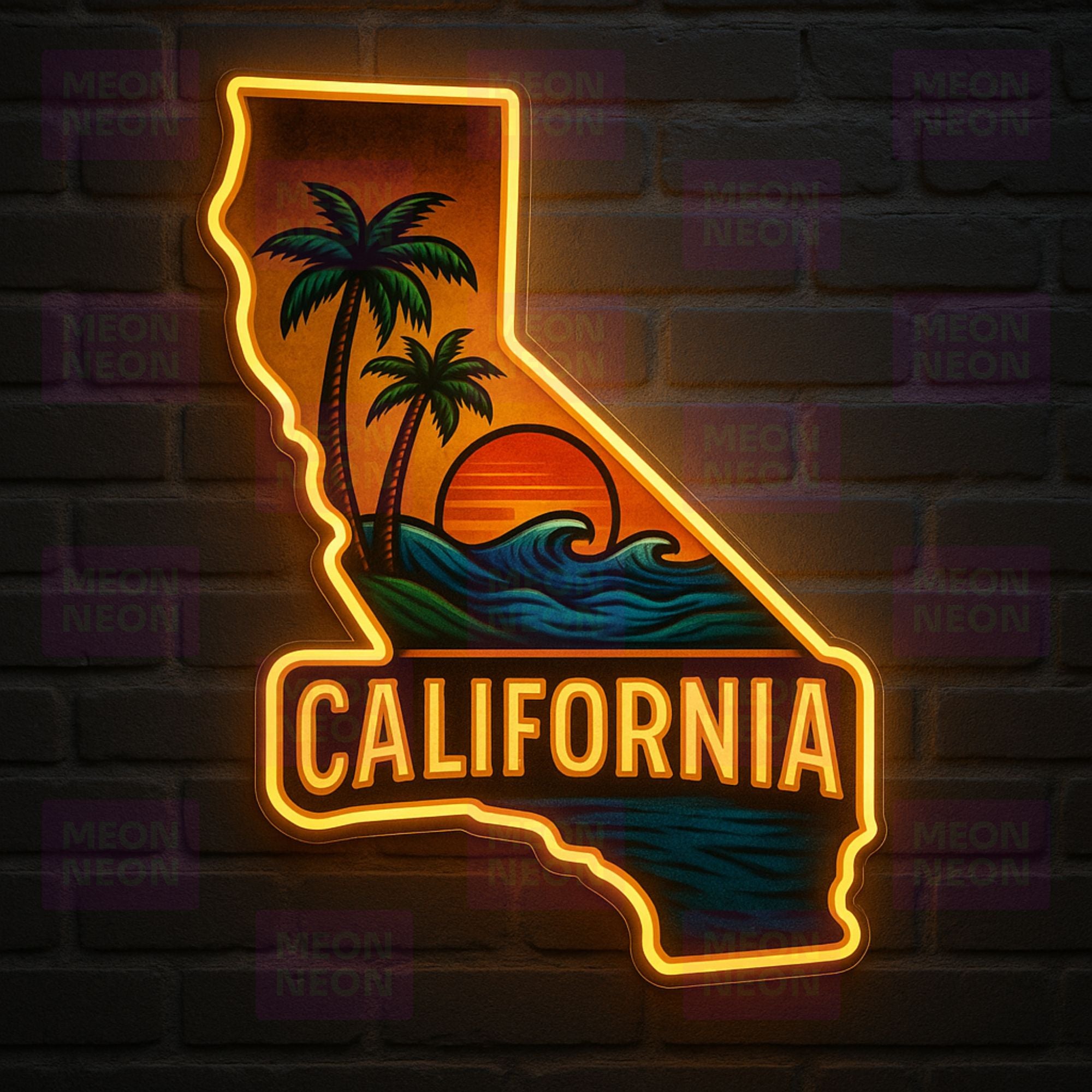 California Classic State Flag Neon Sign - MEON NEON