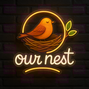 Charming 'Our Nest' LED Neon Sign