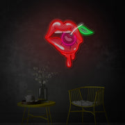 Cherry Lips LED Neon Sign | Beauty Wall Art - MEON NEON