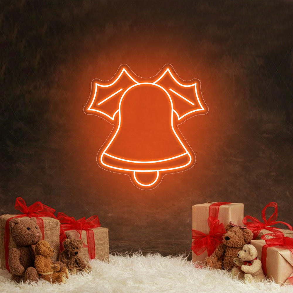 Christmas Bells LED Neon Sign (Style 1) in Yellow