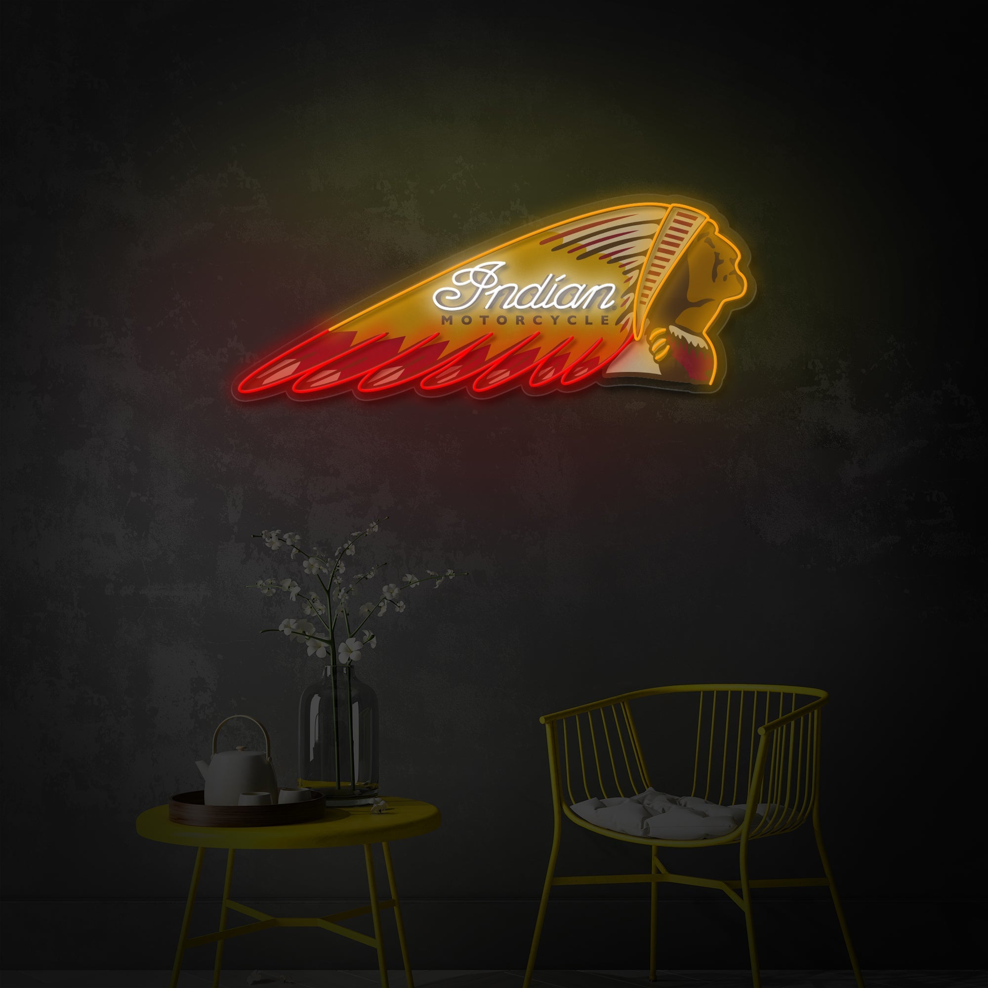 Classic Motorcycle LED Neon Sign | Vintage Wall Art - MEON NEON