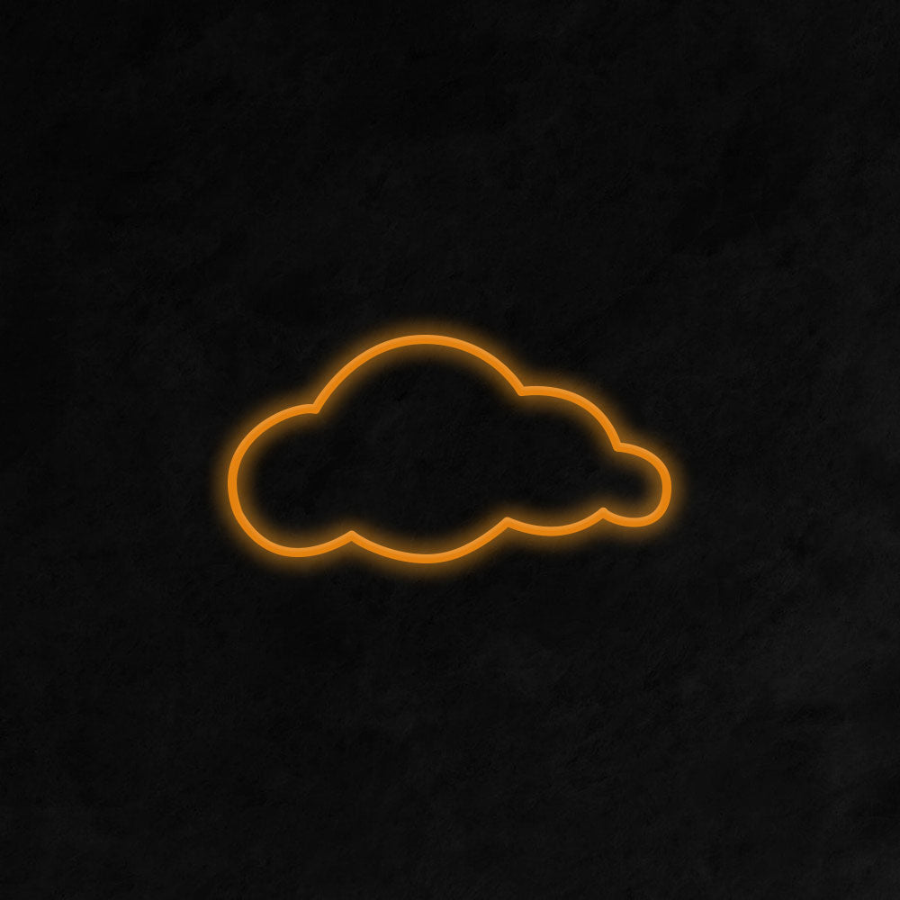 Cloud LED Neon Sign (Style 2) in Orange