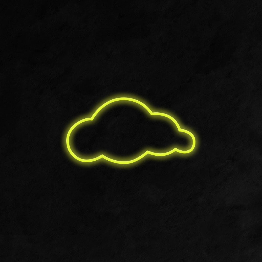 Cloud LED Neon Sign (Style 2) in Lemon Yellow