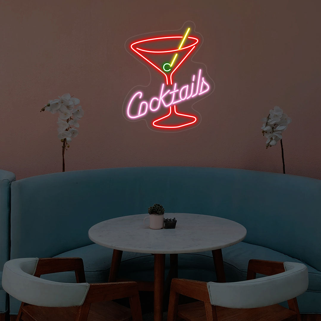 Cocktails Glass Neon Sign image 3