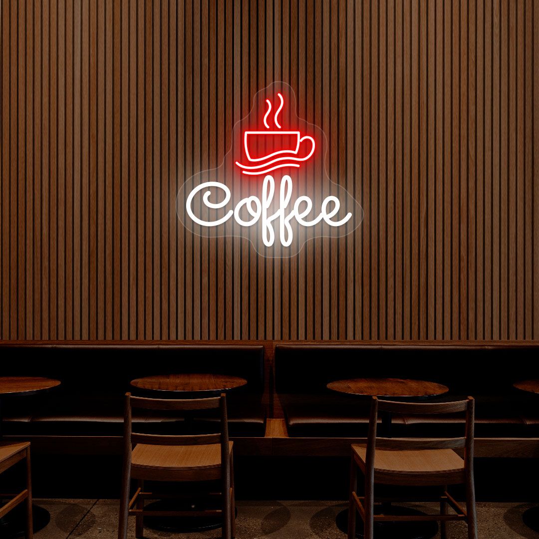 Coffee Cafe Neon Sign - Multicolor image 1