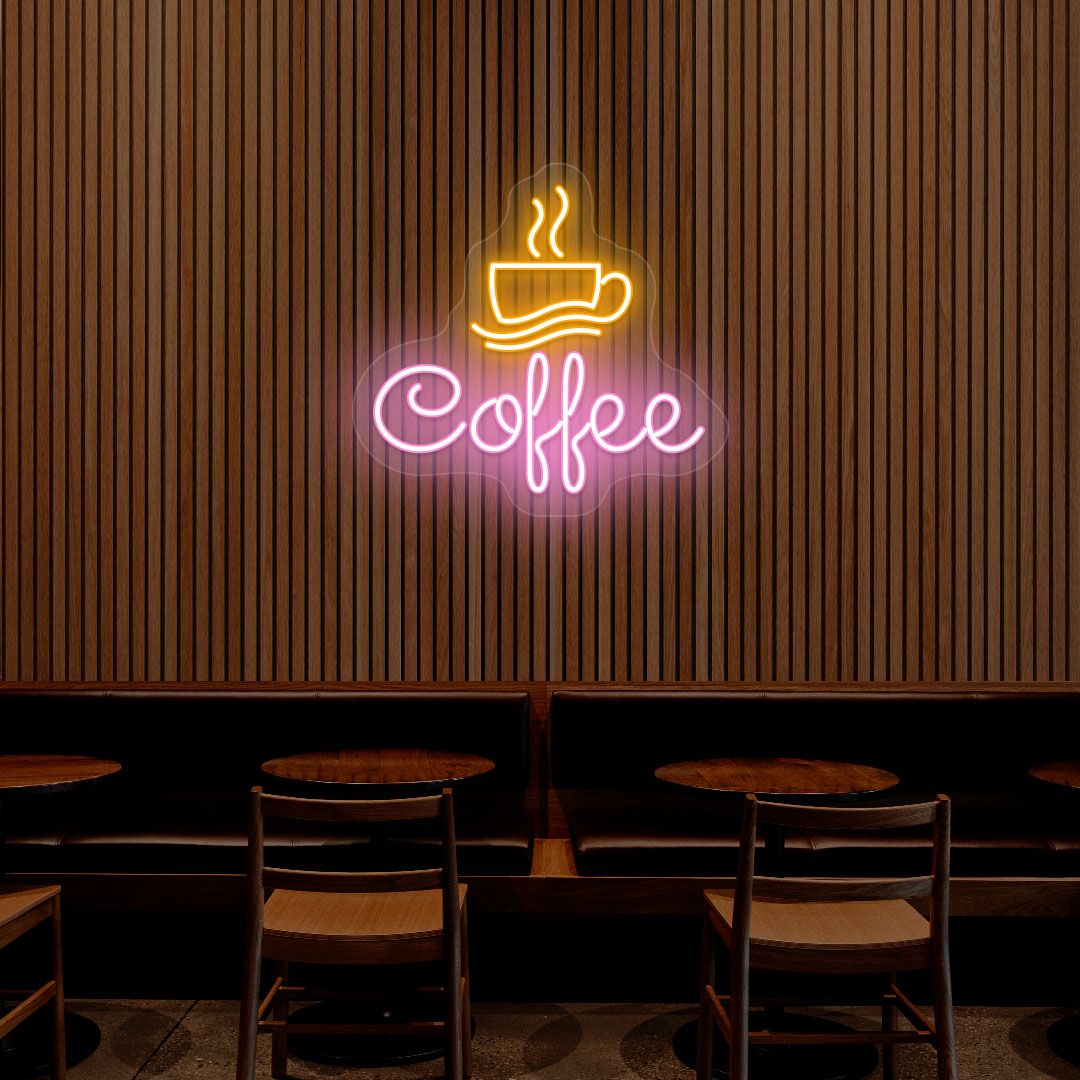 Coffee Cafe Neon Sign - Multicolor image 2
