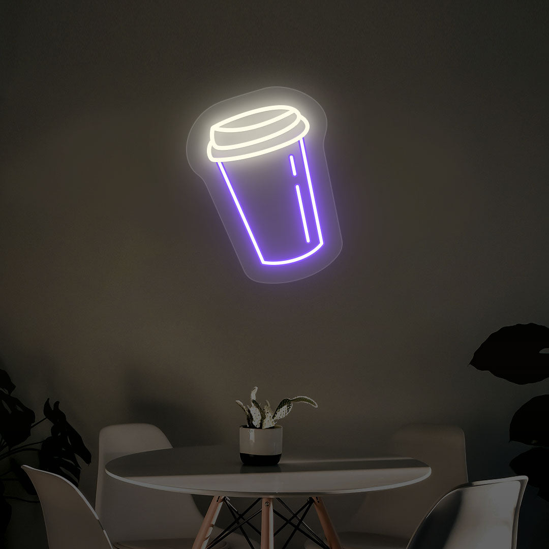 Coffee Cup Neon Sign - Multicolor image 1