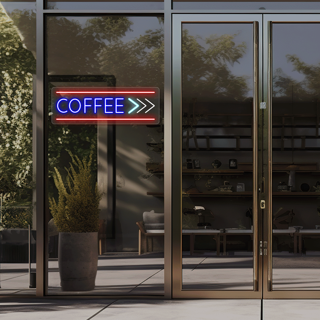 Coffee With Arrow Animated Neon Sign image 3