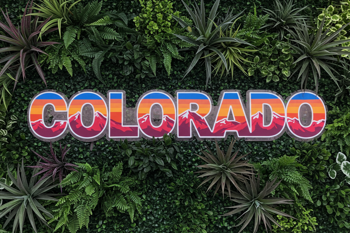 Colorado LED Neon Sign with Mountain Scene - MEON NEON