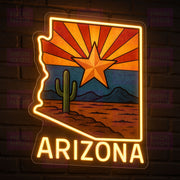 Copper Star State - Arizona Flag Star Neon Sign - MEON NEON