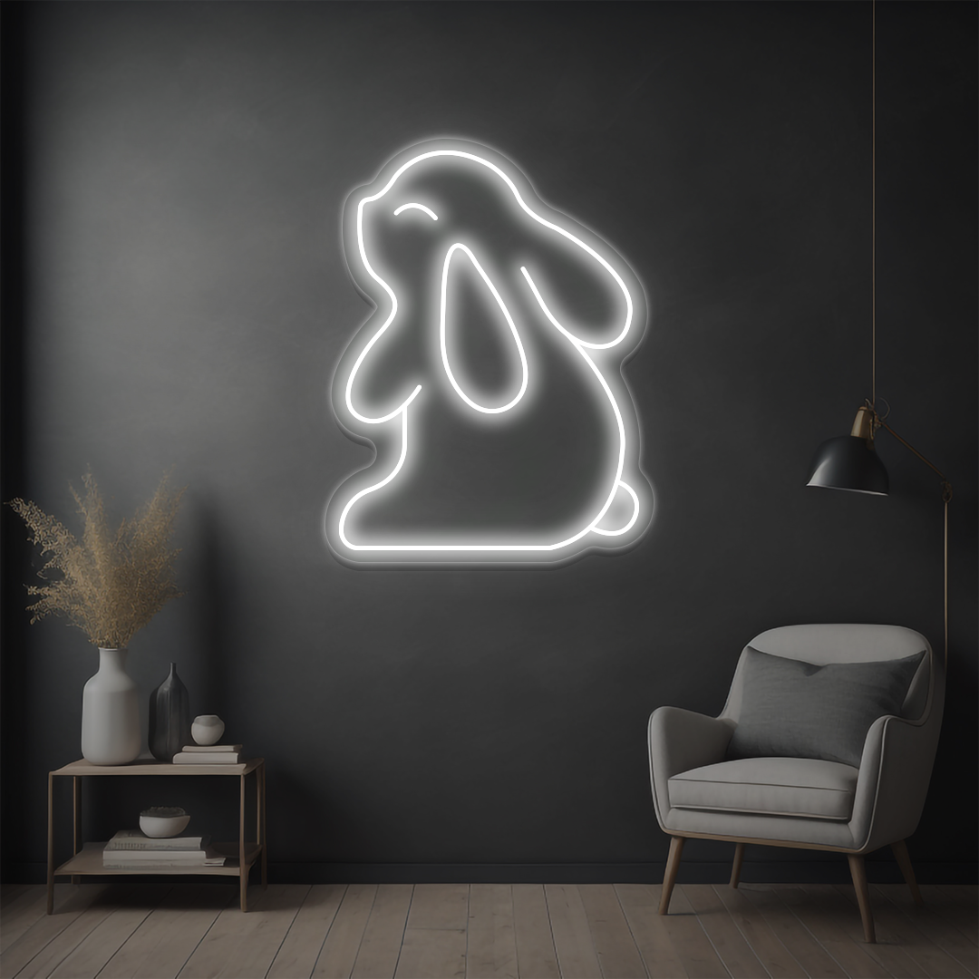 Cute Bunny Neon Sign image 1