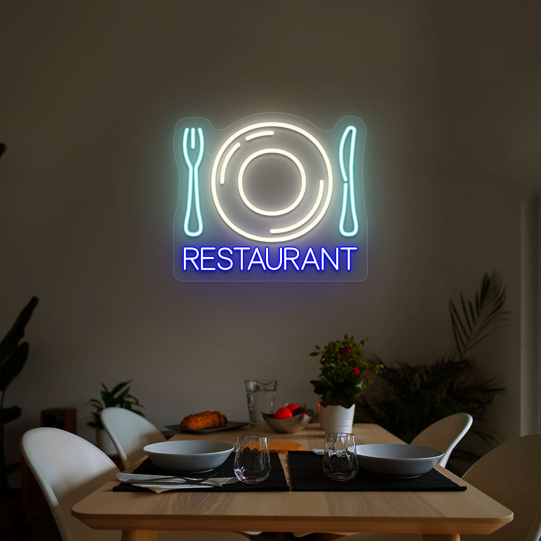 Cutlery & Dish Restaurant Neon Sign - Multicolor image 3