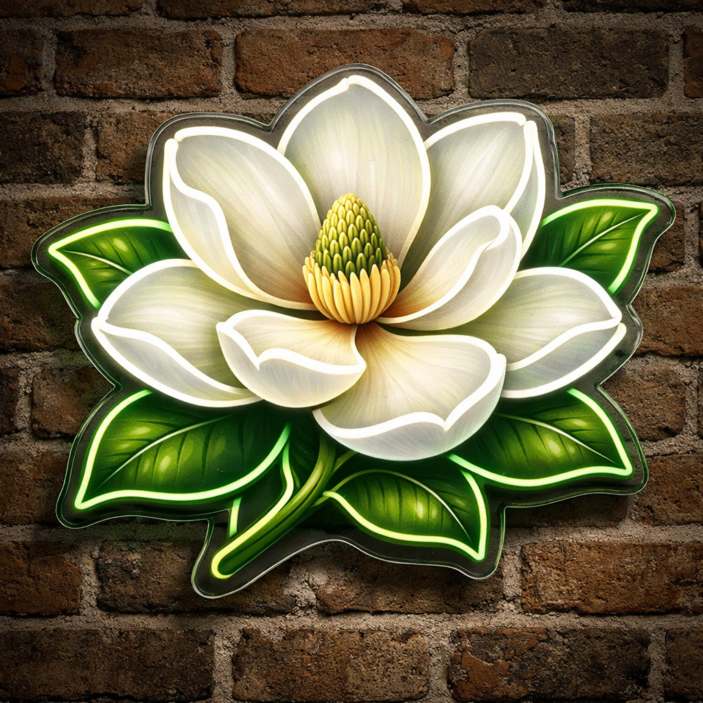 Deep South Magnolia LED Neon Sign