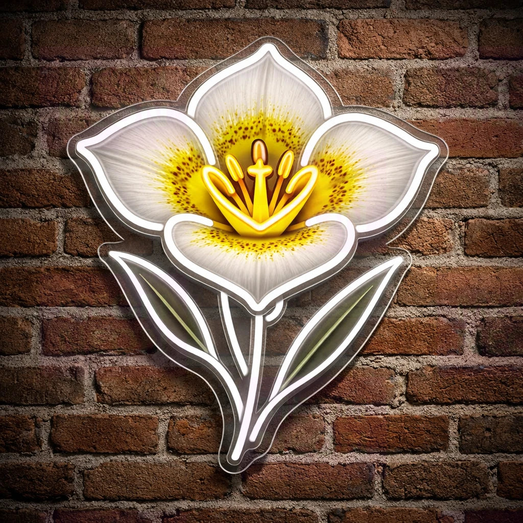 Desert Bloom Sego Lily LED Neon Sign