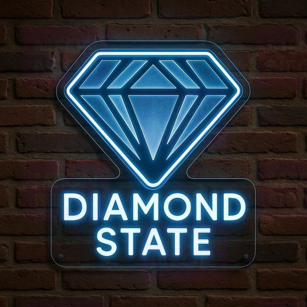 Diamond State LED Neon Sign