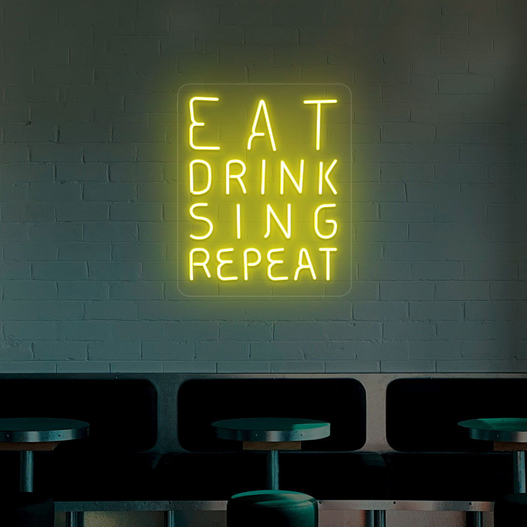 Eat Drink Sing Repeat Neon Sign image 2