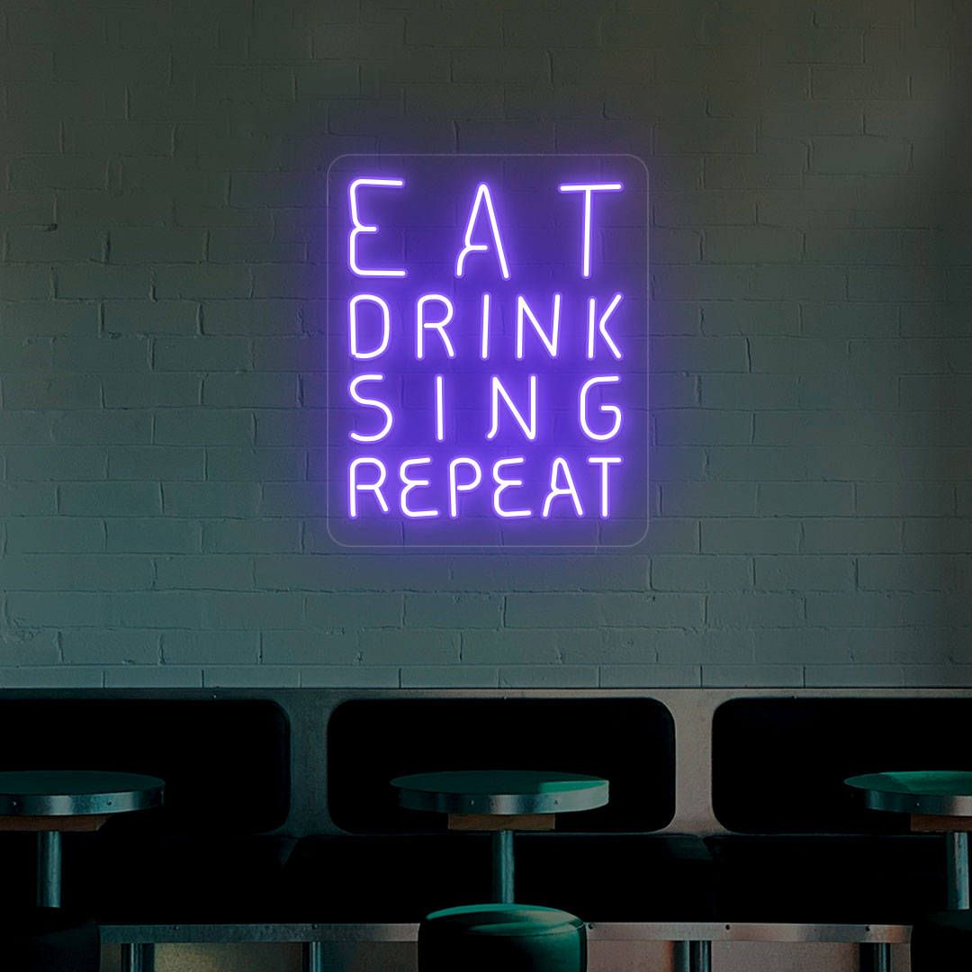 Eat Drink Sing Repeat Neon Sign image 4