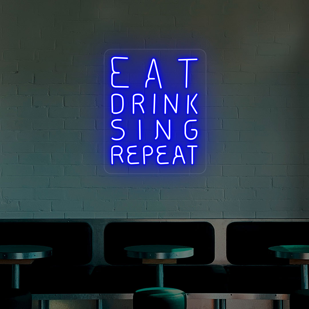Eat Drink Sing Repeat Neon Sign image 6