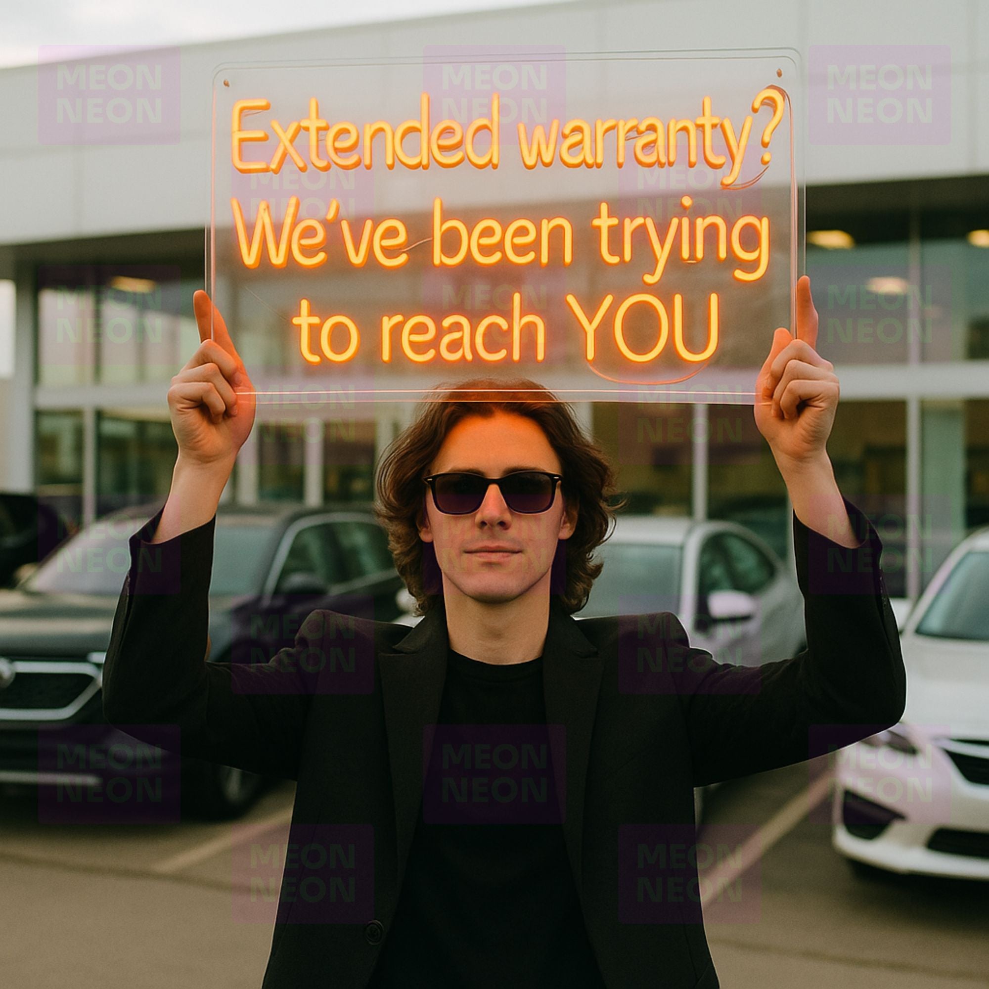 Extended Warranty? We've Been Trying To Reach YOU - LED Neon Sign - MEON NEON