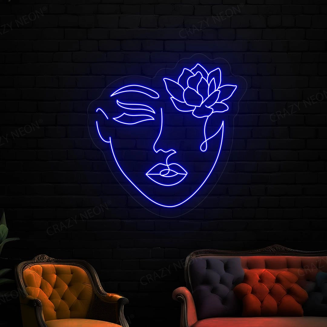 Flower With Face Neon Sign image 4