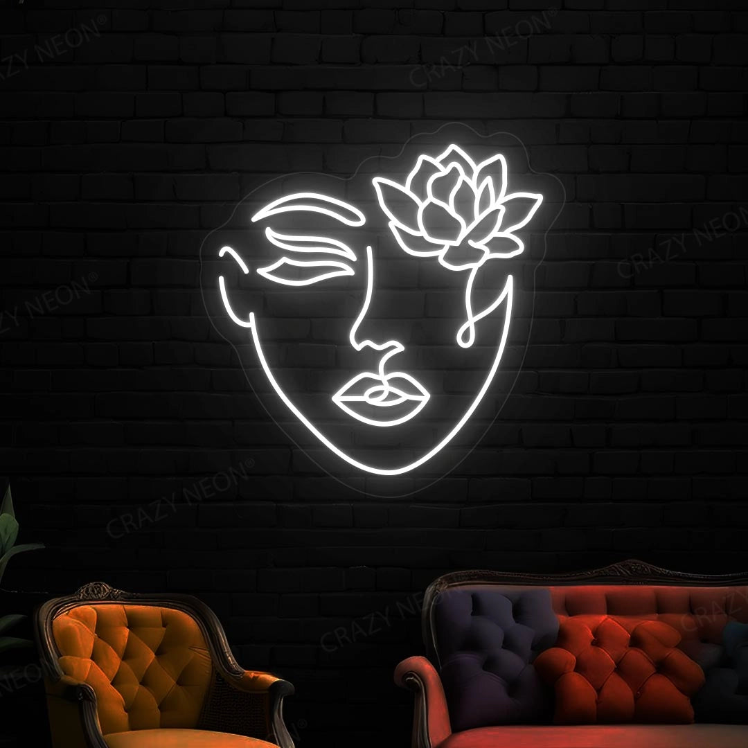 Flower With Face Neon Sign image 6