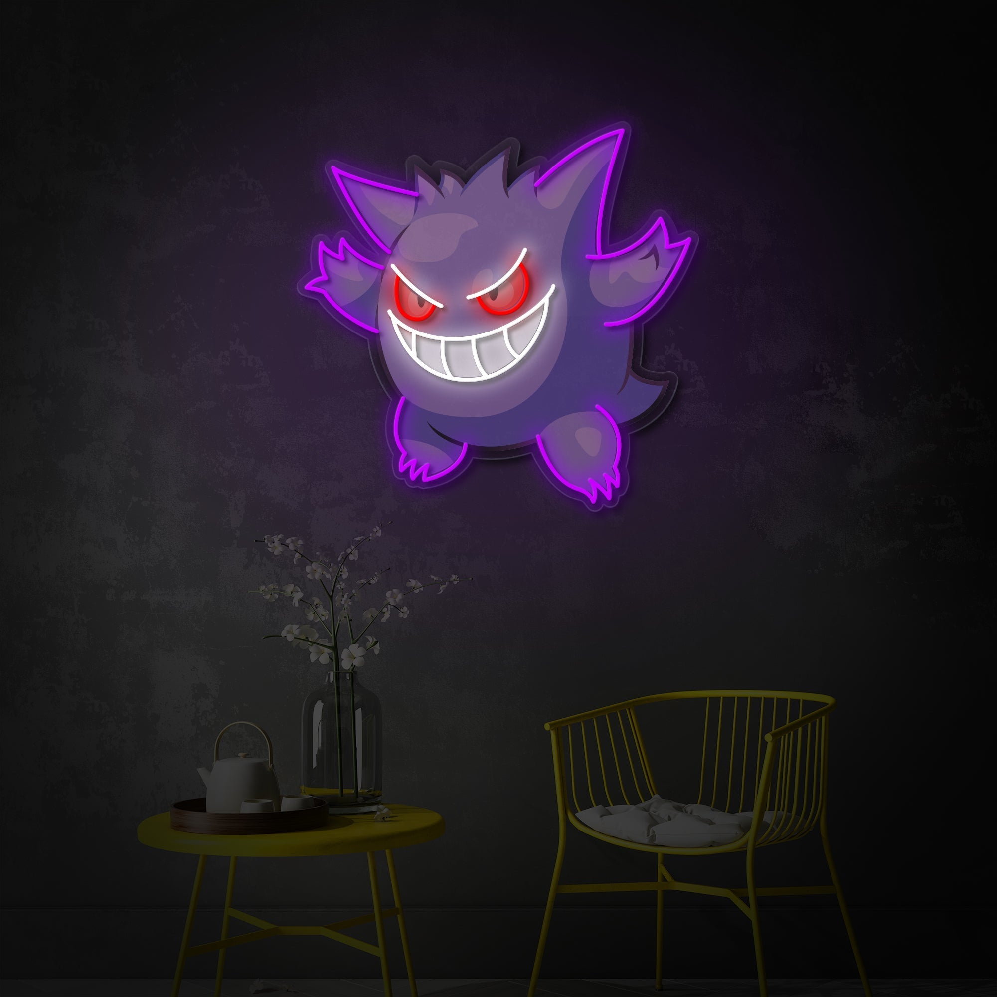 Gengar LED Neon Sign | Pokemon Wall Art - MEON NEON