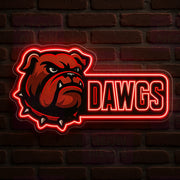 Georgia Dawgs Fan LED Neon Sign