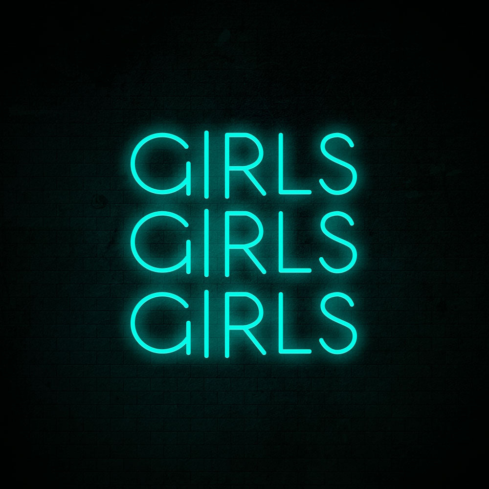 Girls Girls Girls LED Neon Sign