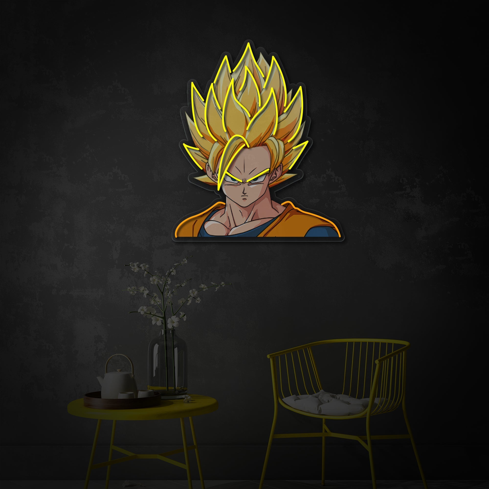 Goku LED Neon Sign | Anime Wall Decor - MEON NEON