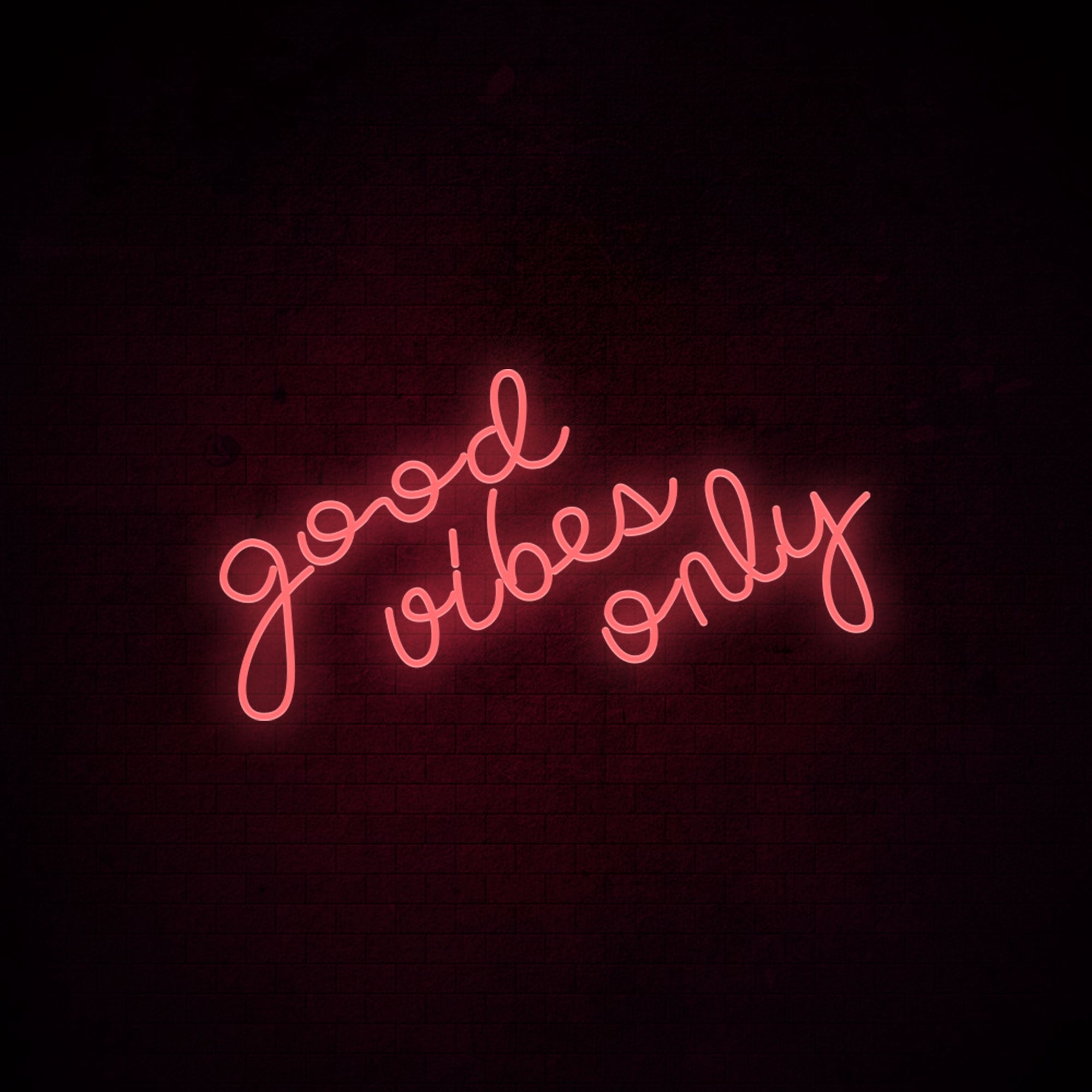 Good Vibes Only LED Neon Sign in Purple