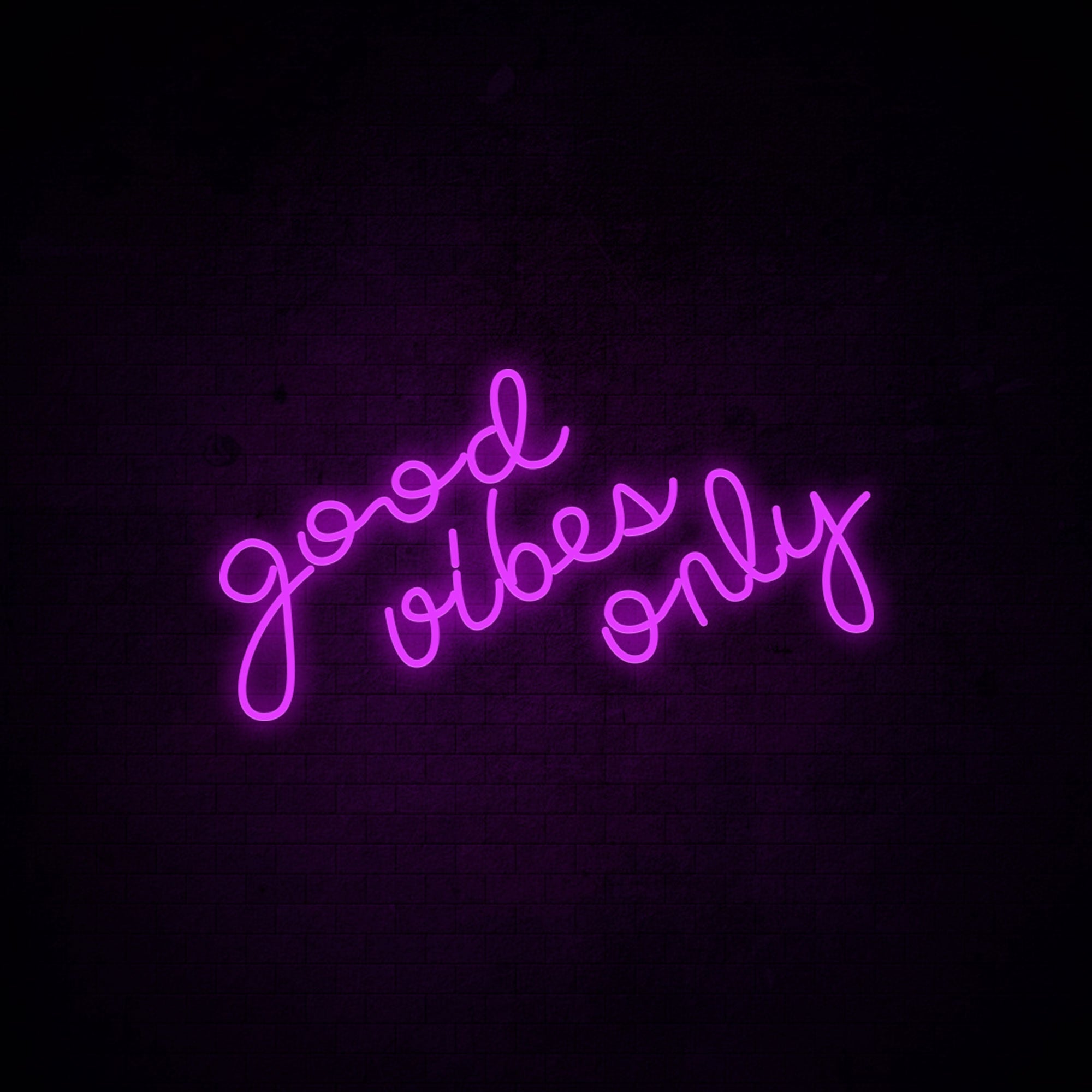 Good Vibes Only LED Neon Sign in Red