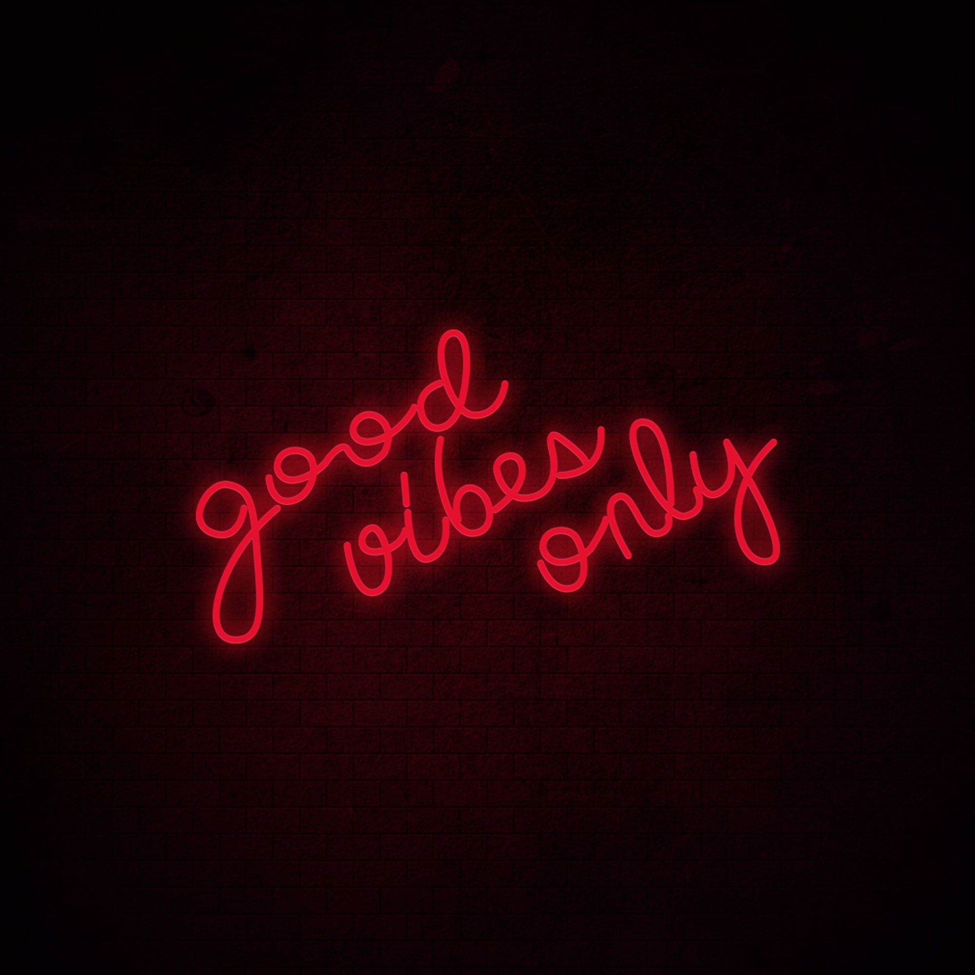 Good Vibes Only LED Neon Sign in Orange