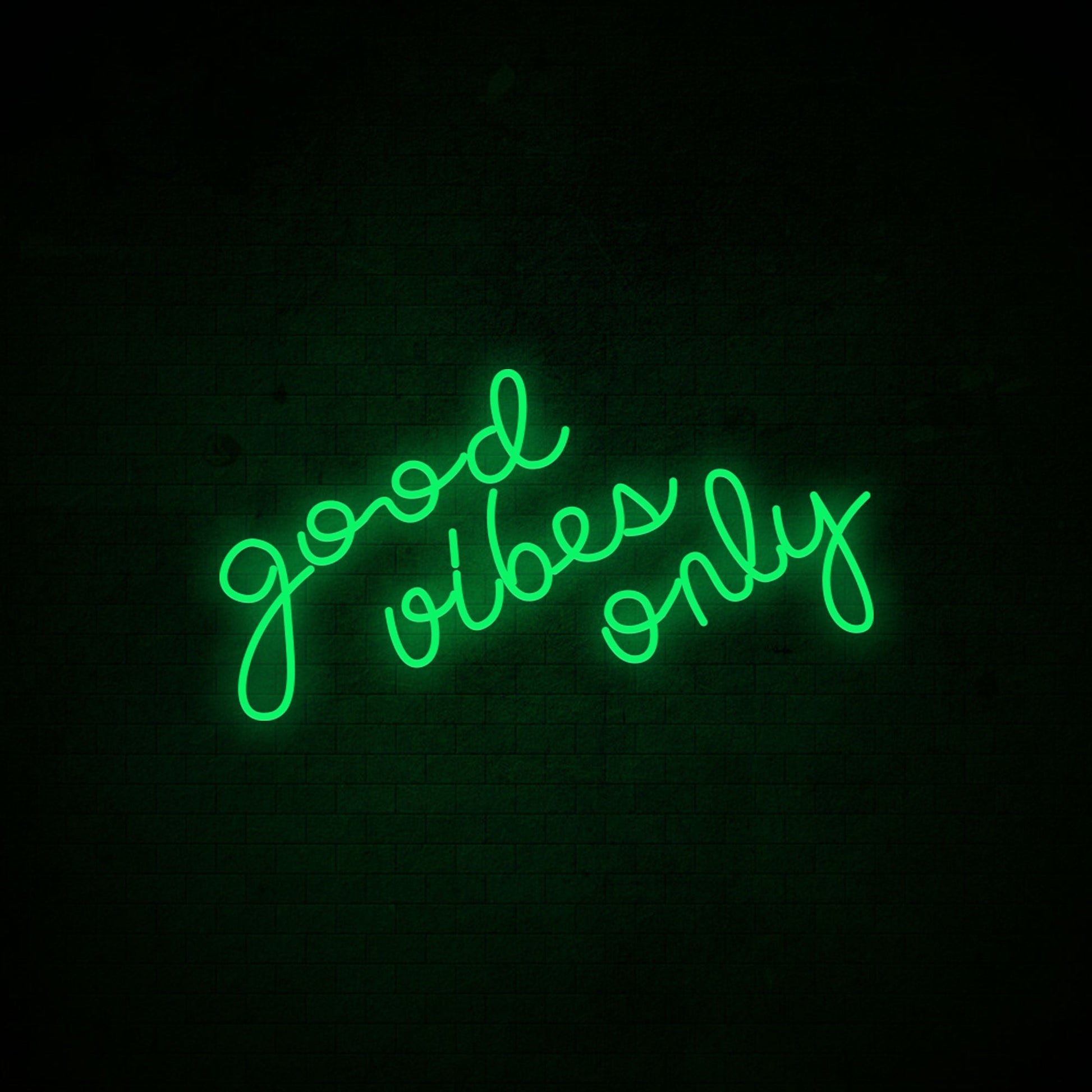 Good Vibes Only LED Neon Sign in Ice Blue